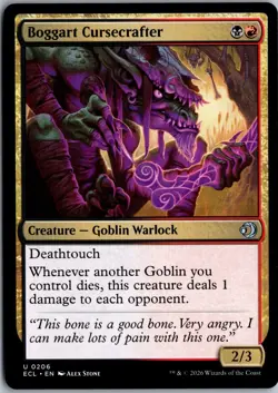 Boggart Cursecrafter U Lorwyn Eclipsed 206 NM Magic - Image 1