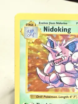 Nidoking 11/102 Base Set Shadowless English Pokemon Card -Moderate Play - Image 2