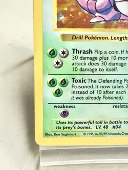 Nidoking 11/102 Base Set Shadowless English Pokemon Card -Moderate Play - Image 5