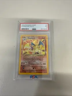 1999 POKEMON BASE SET UNLIMITED #4 CHARIZARD-HOLO PSA 3 - Image 4