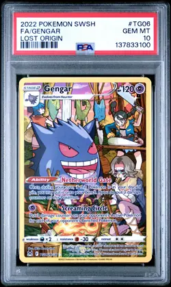 2022 POKEMON SWORD & SHIELD LOST ORIGIN #TG06 FULL ART/GENGAR PSA 10 - Image 1