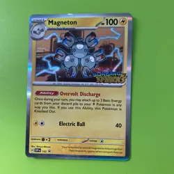 Pokemon TCG - Magneton Surging Sparks Stamped Pre Release Promo SVP153 LP - Image 1