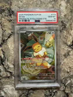 2025 Pokemon Prismatic Evolutions Eevee Black Star Promo - PSA 10 - Image 1