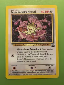 Pokemon Team rockets Meowth WoTC Promo 18/53 - Image 1