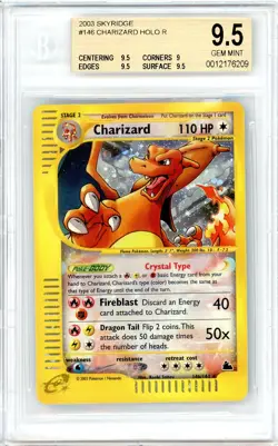Pokemon Charizard Crystal #146 Skyridge Holo BGS 9.5 Gem Mint - Image 1
