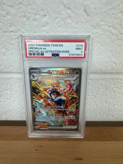 Pokemon Greninja ex 214/167 Twilight Masquerade Special Illustration Rare PSA 9 - Image 1