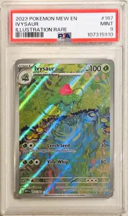 Pokemon Ivysaur Illustration Rare 167/165 Scarlet & Violet 151 Holo PSA 9 - Image 1