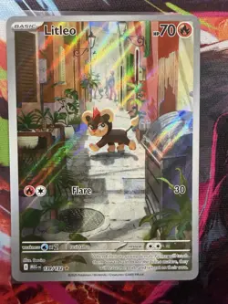 Litleo 139/132 Illustration Rare Pokemon ME01: Mega Evolution Full Art Holo NM/M - Image 1