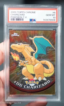 Pokemon Topps Chrome Charizard #6 PSA 10 Gem Mint USA - Image 1