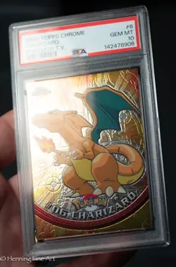 Pokemon Topps Chrome Charizard #6 PSA 10 Gem Mint USA - Image 2