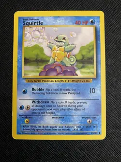 Pokemon TCG - Squirtle 63/102 - Base Set - LP - Image 1