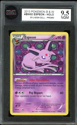 2013 Pokemon Black Star Promo #BW92 Espeon Holo KSA 9.5 NGM - Image 1