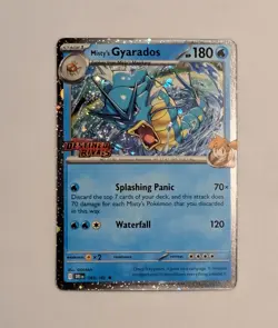 Pokemon TCG Gyarados Cosmo Holo Rare Misty's Destined Rivals Stamp 049/182 - Image 1