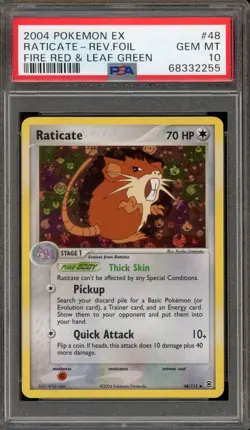 Pokemon Raticate EX Fire Red & Leaf Green Reverse Holo #48 PSA 10 Gem Mint - Image 1