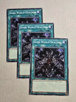 Yugioh 3x Common Dark World Dealings SR13-EN027 Near Mint - Image 1