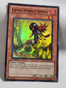 YuGiOh TCG 3 x Laval Forest Sprite HA05-EN011 Super Rare 1st Edition NM - Image 3