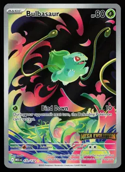 Bulbasaur 133/132 Illustration Rare Mega Evolution Stamped Promo Pokemon Card - Image 1