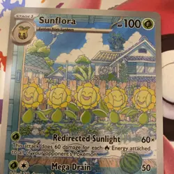 Pokemon TCG Sunflora Scarlet & Violet Twilight Masquerade Holo Card 169/167 - Image 3