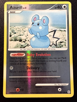 Azurill 69/130 Diamond & Pearl Pokemon Card Reverse Holo Foil Rare LP - Image 1