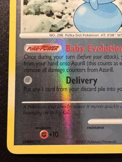 Azurill 69/130 Diamond & Pearl Pokemon Card Reverse Holo Foil Rare LP - Image 5