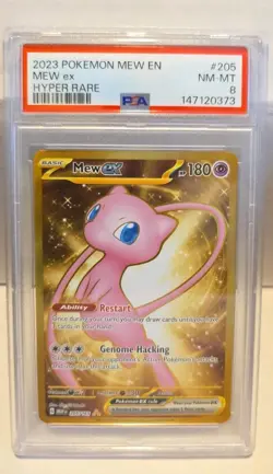 Mew ex Hyper Rare Gold Card #205/165 Sv: Scarlet & Violet 151 set PSA 8 - Image 1