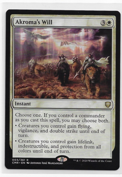 Akroma's Will Commander Legends Regular (NM) #003/361 - Image 1