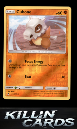 Reverse Holofoil Cubone 90/214 Pokemon Common SM - Unbroken Bonds Card NM - Image 1