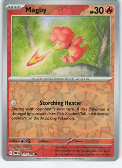 Magby - 019/182 Common Reverse Holo SV04: Paradox Rift NM Pokemon - Image 1