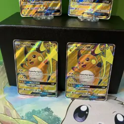 Raichu GX SM90 Full Art Black Star Promo x4 NM or better Pokemon TCG - Image 3