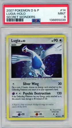 2007 Pokemon Diamond & Pearl Secret Wonders Lugia Holo #14 PSA 9 Mint - Image 1