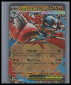 Mega Lucario ex - Holo ME01: Mega Evolution # 077/132 NM/LP Pokemon TCG - Image 1
