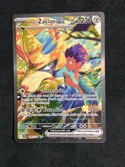 Pokemon TCG Hop's Zacian EX Card 186/159 Journey Together Sir - Image 1