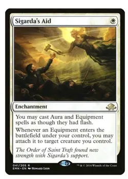 1x MTG Sigarda's Aid - Eldritch Moon Rare! NM Mint! - Image 1