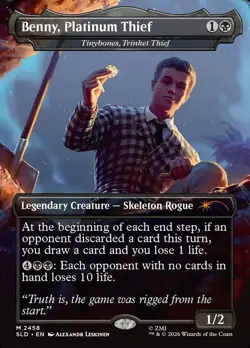 Benny, Platinum Thief [Tinybones, Trinket Thief] - Secret Lairs: Fallout MTG - Image 1