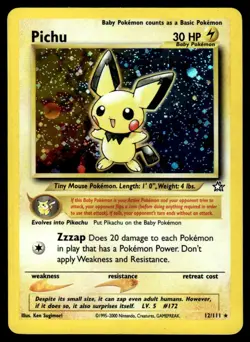 Pichu #12 - Rare HOLO - Pokemon Neo Genesis - LP - Image 1