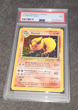 1999 POKEMON JUNGLE #3 FLAREON-HOLO PSA 7 - Image 1