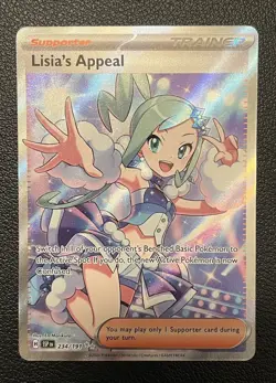 Pokemon Lisia's Appeal 234/191 Surging Sparks Ultra Rare Full Art Supporter - Image 1