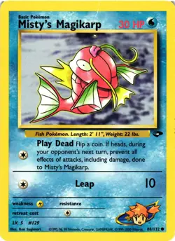 Pokemon TCG Misty's Magikarp 88/132 Gym Challenge Regular Unlimited DMG - Image 1