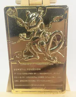1999 Burger King Limited Edition Pokemon Trading Card 23K Gold Plated Mewtwo - Image 2