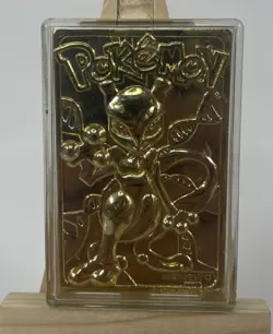 1999 Burger King Limited Edition Pokemon Trading Card 23K Gold Plated Mewtwo - Image 3