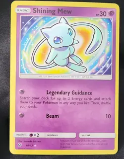 Pokemon Shining Mew 40/73 Shining Legends Shiny Holo Rare Basic Card 2017 - Image 1