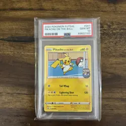Pokemon Cards - PSA 10 Pikachu on the Ball 001/005 - Futsal - GEM MT - PSA10 - Image 1