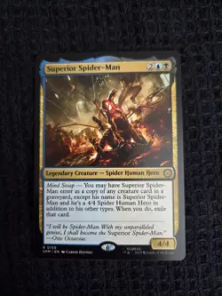 Wizards Superior Spider-Man Marvel Rare Legendary Creature Blue Black 0155 4/4 - Image 1