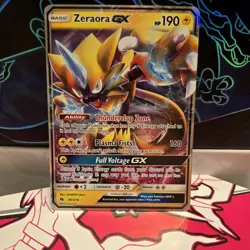 Pokemon TCG Zeraora GX Sun & Moon - Lost Thunder 86/214 Holo Ultra Rare LP - Image 1