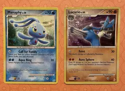 2007 Lucario#3/11, Manaphy#4/12 HOLO-Pokemon DP Trainer Kit: Card Lot of 20-LP - Image 1