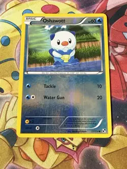 2011 Pokemon TCG - Oshawott 27/114 Black & White - Reverse Holo Common - Image 1