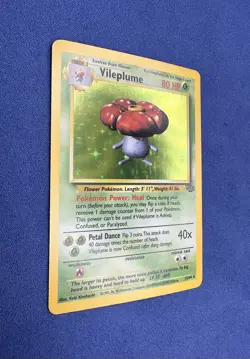 VILEPLUME UNLIMITED HOLO RARE - 15/64 WotC Pokemon TCG Jungle Set Vintage - Image 3