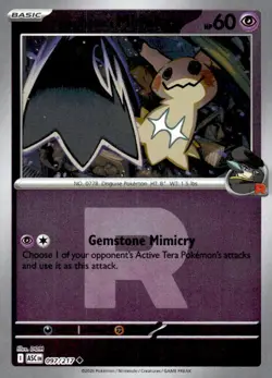 Team Rocket's Mimikyu Team Rocket Reverse Holo Pokemon Ascended Heroes 097/217 - Image 1