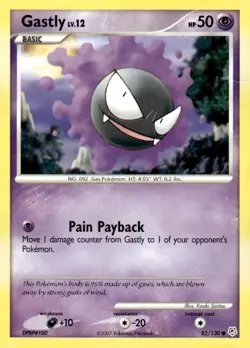 Gastly Pokemon Diamond and Pearl 82/130 MP - Image 1