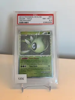 2010 Pokemon Triumphant Celebi Prime #92 Ultra Rare Holo PSA 8.5 (Pop 6) HGSS - Image 1